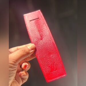 Louis Vuitton Red Pebbled Leather Pen Holder